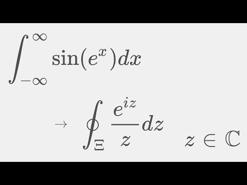 A COMPLEX BOI! Integral sin(e^x) from -infinity to infinity using complex analysis