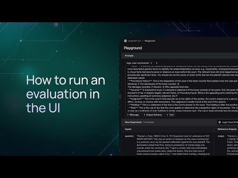 How to Run an Evaluation in the LangSmith UI