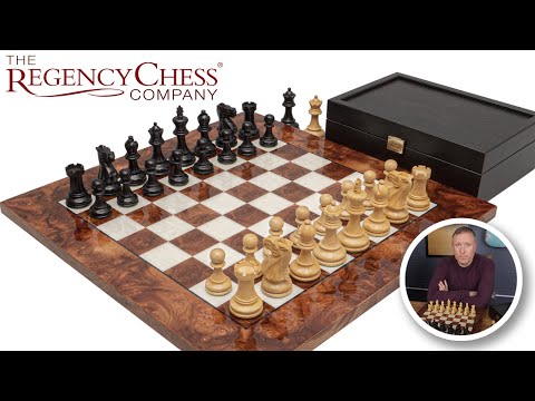 The Highgrove Briarwood and Black Luxury Chess Set | The Regency Chess Company