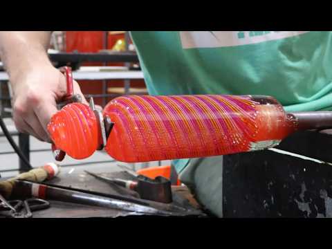 The largest bowl I've ever made - Narrated glassblowing process demonstration