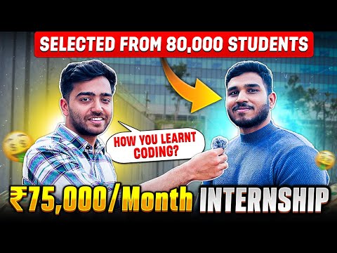 How He Learnt Coding to Get ₹75,000 Off-Campus Internship in 2024? | DSA Learning Strategy
