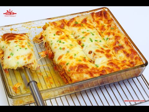 Lasagna with minced meat and cheese. Italian lasagna with all its secrets لازانيا باللحم المفروم
