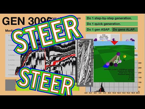 Evolution Simulator creatures learn to steer