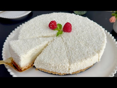 Le Dessert le Plus Crémeux à la Noix de Coco Prêt en 5 min ! Sans œuf, sans gélatine, sans four !