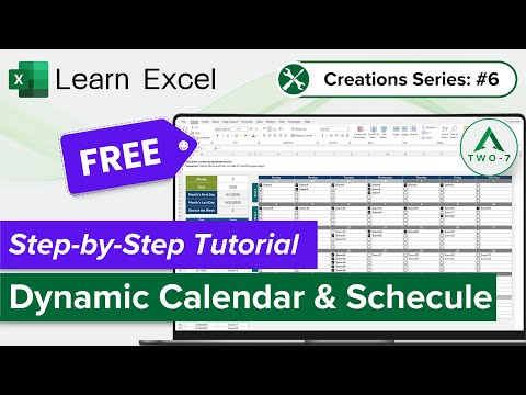 Dynamic Calendar Schedule - Free Template and Step by Step Tutorial - Create Your Own Spreadsheet