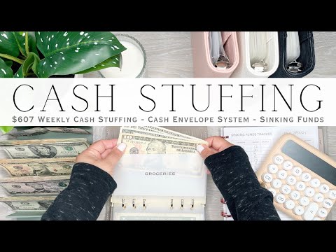 Cash Stuffing $607 | Weekly Cash Stuffing | Cash Envelope System | Sinking Funds & Savings Challenge