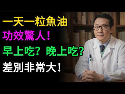 警告！魚油千萬別亂吃！時間不對，效果減半還傷身！心血管、關節炎，不同需求不同吃法！#老年健康#健康知識 #健康养生#逍遙健康指南