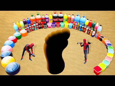 How to make Foot with Orbeez & Cement, Big Fanta, Mtn Dew, Chupa Chups, Pepsi, Coca Cola vs Mentos