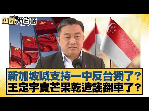 新加坡喊支持一中反台獨了？ 王定宇賣芒果乾造謠翻車了？【#新聞大白話】20251027-8｜#徐巧芯 #黃揚明 #陳揮文 @tvbstalk