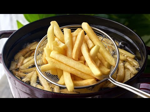 سر البطاطس المقرمشة بدون سلق بدون نشا + توابل المطاعم + تفريز البطاطس الصح + صوص الجبن الرهييبب 🍟