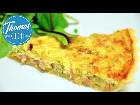 Quiche mit Speck und Lauch - Quiche Lorraine
