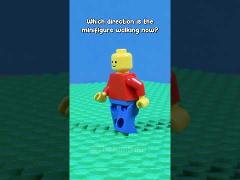 Which direction is the minifigure walking?