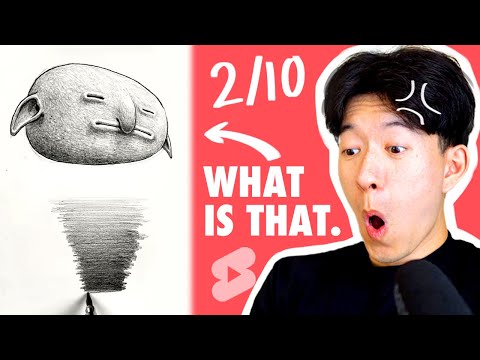 RATING YOUTUBE SHORTS ART TUTORIALS 🤨 7