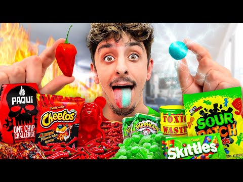 Eating the Worlds Spiciest VS Sourest Food - Challenge