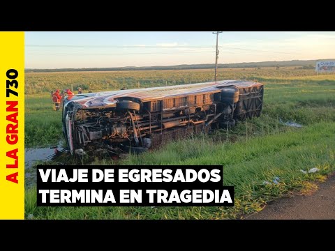 Bus que regresaba de Camboriú volcó en la Ruta PY02: murieron un estudiante y una mujer de 41 años