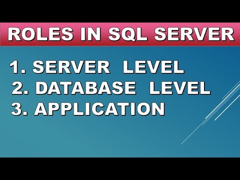 Server roles , Database roles & Application roles in SQL Server || Ms SQL
