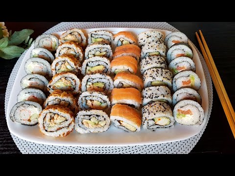 HOMEMADE SUSHI. STEP BY STEP RECIPE | No raw fish | Quick and easy SUSHI.