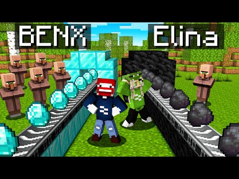 I PRANK ELINA with INFINITE MONEY FACTORY in Minecraft