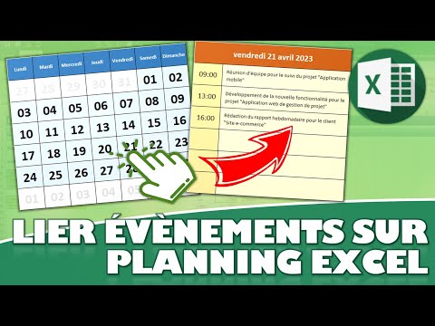How do I create events on an Excel calendar?
