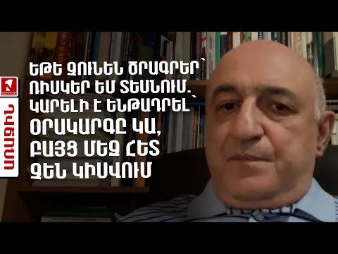 Եթե չունեն ծրագրեր՝ ռիսկեր եմ տեսնում. կարելի է ենթադրել՝ օրակարգը կա, բայց մեզ հետ չեն կիսվում