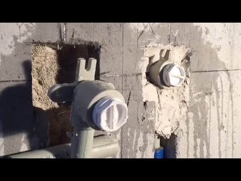 Installation of polypropylene seaweed for the bath mixer