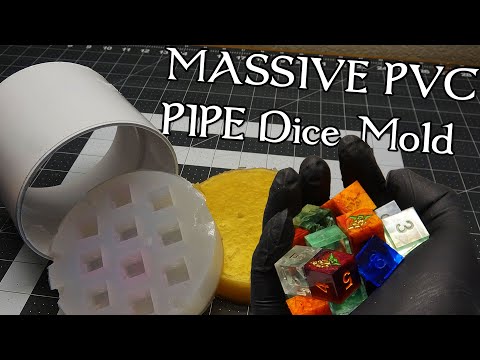 Making A Massive PVC Pipe Dice Mold | 10 d6's At Once!