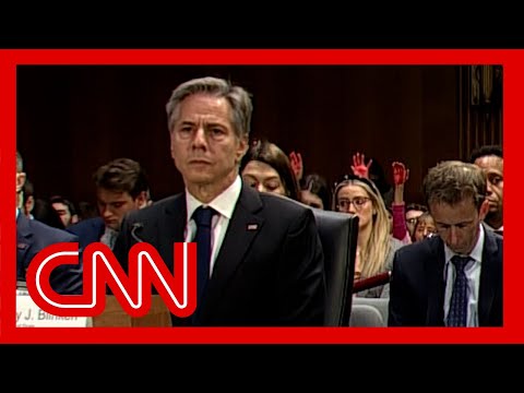 Protesters interrupt Antony Blinken several times within minutes at Senate hearing