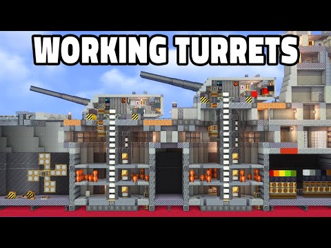 I Built Working ARTILLERY TURRETS For My Battleship In Create