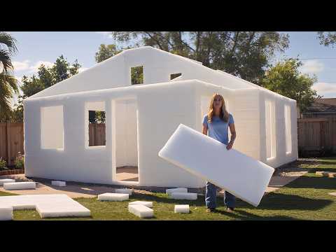 She Turned Styrofoam Into a HOUSE Time-Lapse | Start to Finish | @user-Vozrozhdenie​