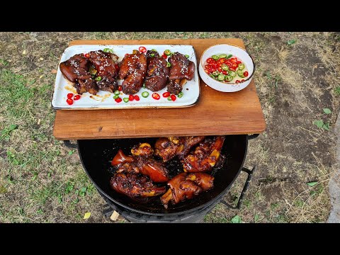 Свиные ножки в казане по азиатски