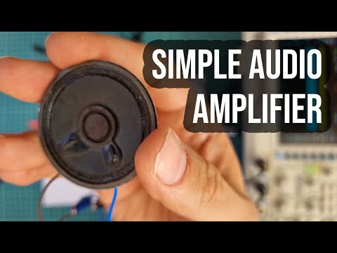 How transistors amplify audio signals in megaphone circuit?