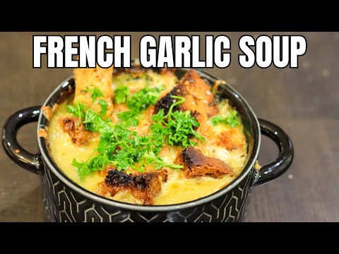 French Garlic Soup Gratinée — Creamy, Cheesy & Over-the-Top Delicious