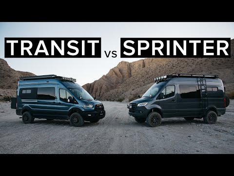 FORD TRANSIT TRAIL vs MERCEDES SPRINTER AWD | Camper Van Comparison | Off Road Test and Drag Race