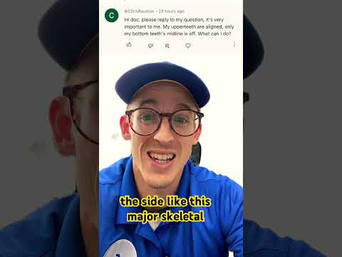 Midline off? #teeth #dentistry #braces #invisalign