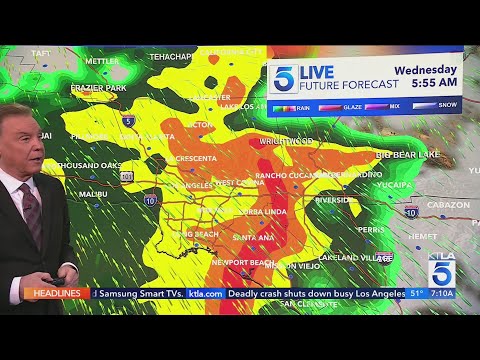 Southern California braces for powerful Christmas storm - Monday 7 a.m. forecast