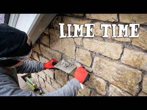 Repointing a Stone Wall with Lime Mortar
