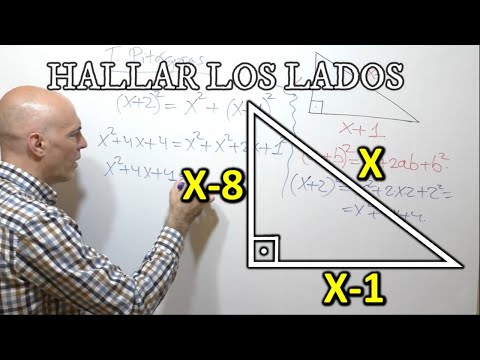 TEOREMA DE PITÁGORAS. HALLAR LOS LADOS DEL TRIÁNGULO RECTÁNGULO
