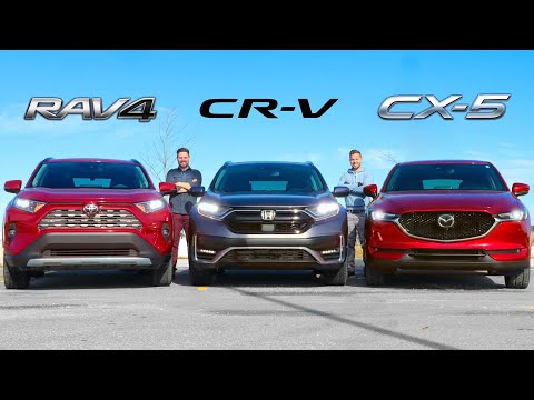 2020 Toyota RAV4 vs Honda CR-V vs Mazda CX-5 // Crossover Fight