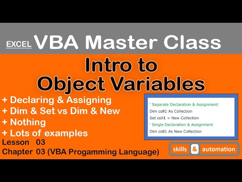Object Variables || Excel VBA Master Class || 3.3