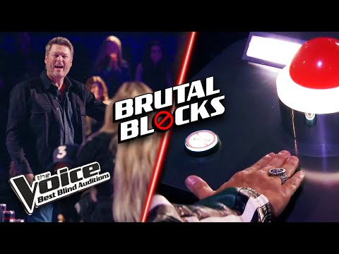 The most BRUTAL BLOCKS | The Voice Best Blind Auditions