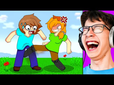 Reacting to Ultimate Minecraft Cartoons (Funny Anime)