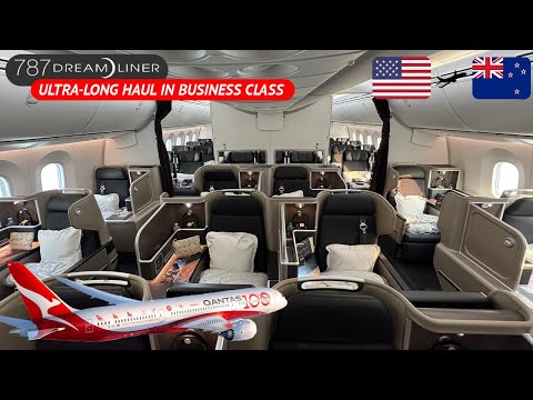 17.5 HOURS NON-STOP on Qantas 787-9 Business Class from New York to Auckland