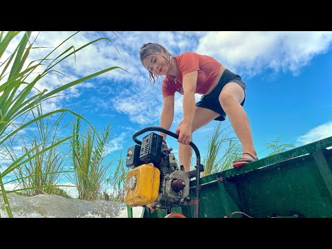 Female mechanic buys mini tractors to repair and restore them to resell to traders