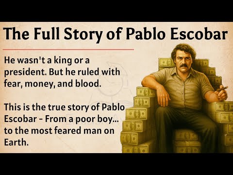 The Full Story of Pablo Escobar || Learn English Through Story Level 3 🔥 || Improve Your English ✅️