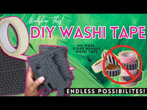 DIY Washi Tape With Masking Tape & Stamps + 20% Discount on Artfoamies.com!