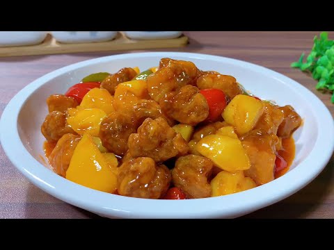 Restaurant-Quality Sweet and Sour Pineapple Pork: Easy to Make at Home! 菠萝咕咾肉：在家轻松复刻餐厅美味，酸甜可口，开胃解腻！