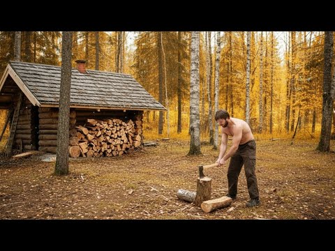 Man Builds Incredible DIY Wood Cabins in 1 Video (Start to Finish) | Ultimate Off-Grid Cabin Build