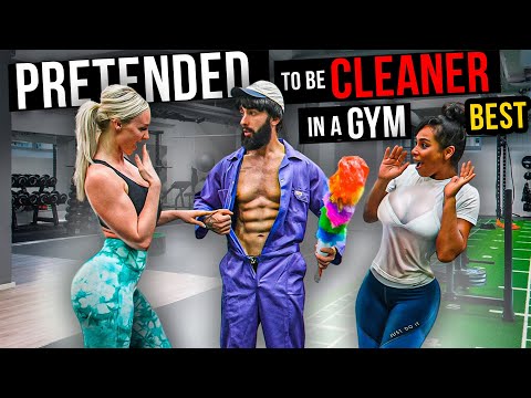 CRAZY CLEANER shocked GIRLS in a GYM prank #2 | BEST Aesthetics in public reactions