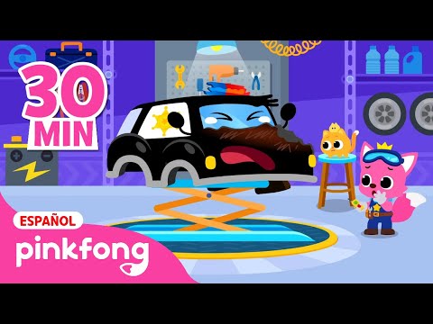 ¡A Reparar!🚨 El Camión Monstruo de Policía Está Roto y Más🚓💥 | Juegos de Autos | Pinkfong en español