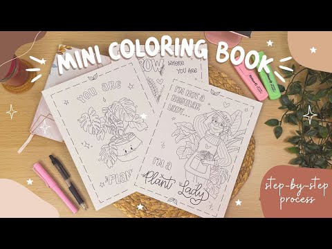 🖍️ How to Create a Mini Coloring Book 🎨 Step-by-Step Creative Process | Digital Art for Printing